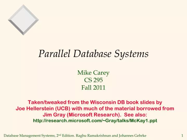 parallel database systems