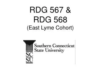 RDG 567 &amp; RDG 568 (East Lyme Cohort)