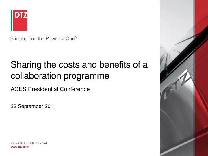 sharing the costs and benefits of a collaboration programme