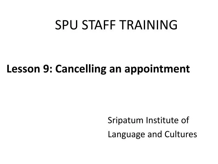 spu staff training