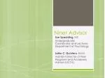 Niner Advisor - slide 1