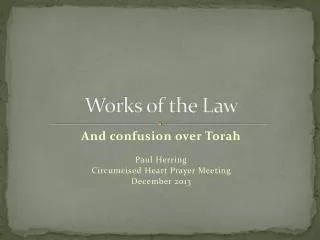 Works of the Law