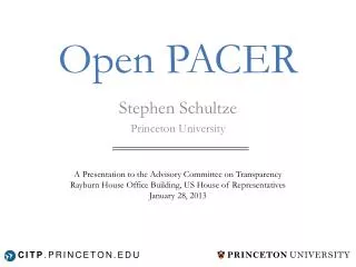 Open PACER