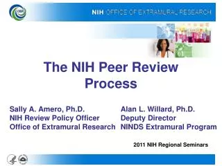 The NIH Peer Review Process