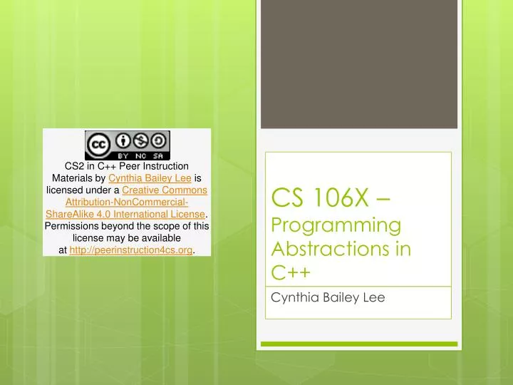 cs 106x programming abstractions in c
