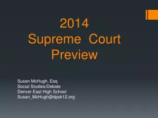 2014 Supreme Court Preview