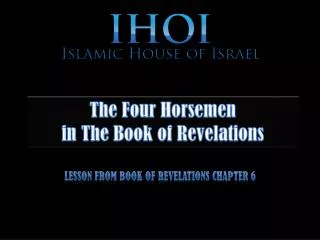 The Four Horsemen in The Book of Revelations