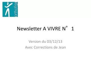 newsletter a vivre n 1