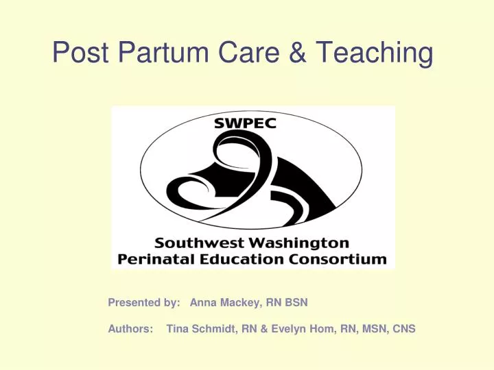 post partum care teaching