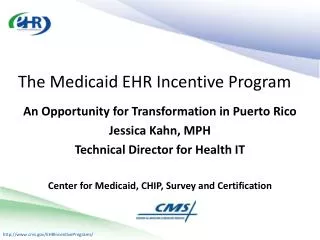 An Opportunity for Transformation in Puerto Rico Jessica Kahn, MPH