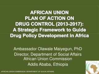 Ambassador Olawale Maiyegun, PhD Director, Department of Social Affairs African Union Commission