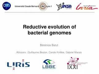 Reductive evolution of bacterial genomes