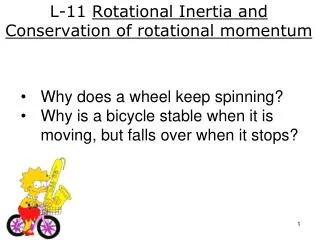 L-11 Rotational Inertia and Conservation of rotational momentum