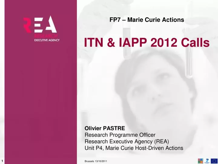 fp7 marie curie actions itn iapp 2012 calls