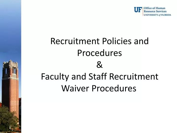 recruitment policies and procedures