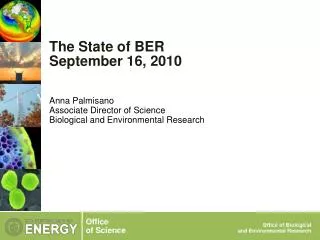 The State of BER September 16, 2010