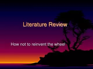 Literature Review