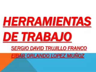 herramientas de trabajo