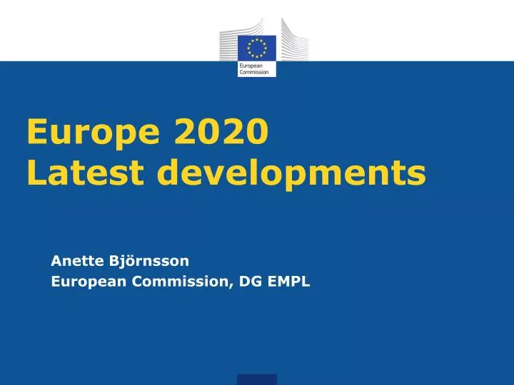 europe 2020 latest developments