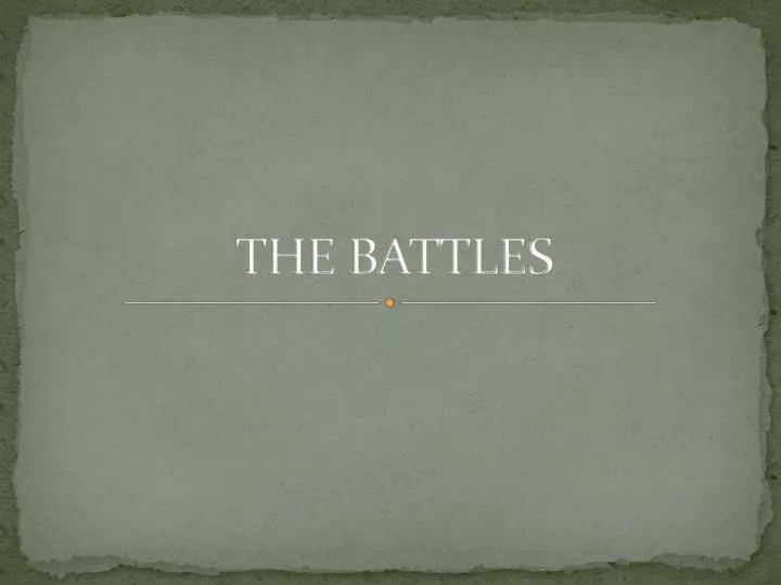the battles
