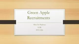 Green Apple Recruitments