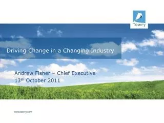 Driving Change in a Changing Industry