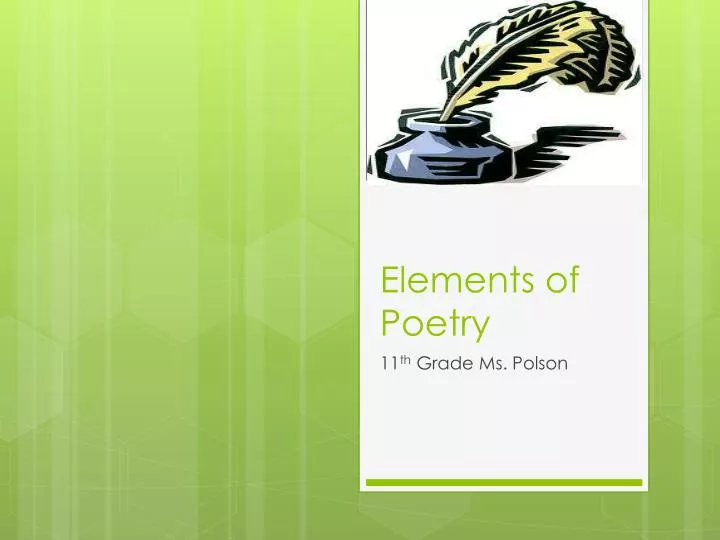 elements of poetry