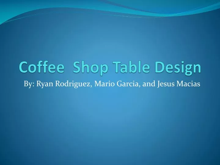 coffee shop table design