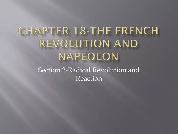 chapter 18 the french revolution and napeolon