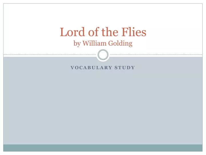 lord of the flies by william golding