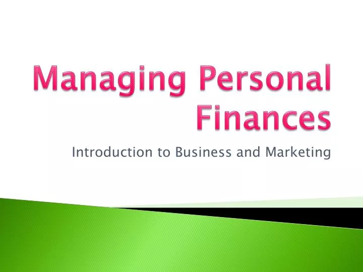 managing personal finances