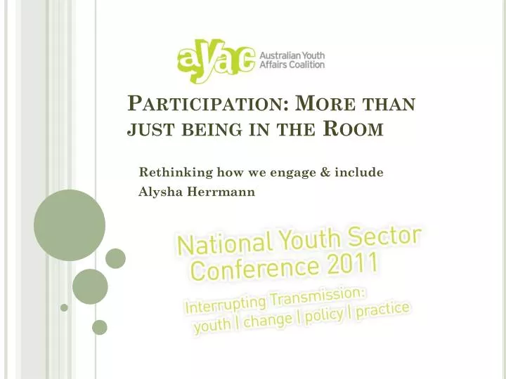 participation more than just being in the room