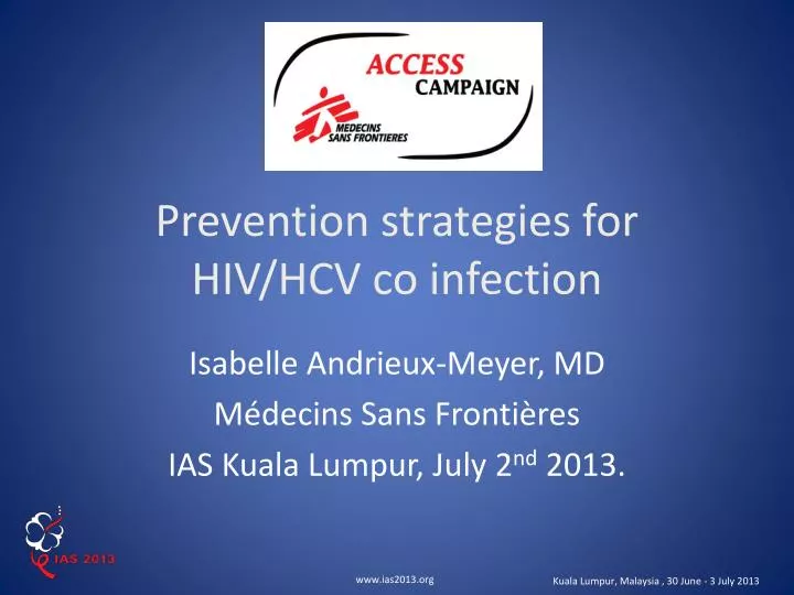 prevention strategies for hiv hcv co infection