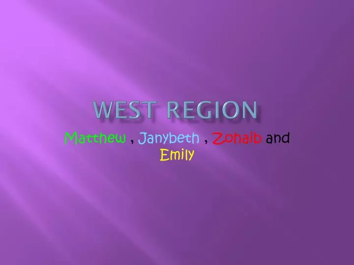 west region