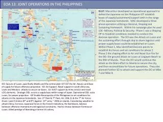 EOA 13: JOINT OPERATIONS IN THE PHILIPPINES