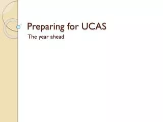 Preparing for UCAS