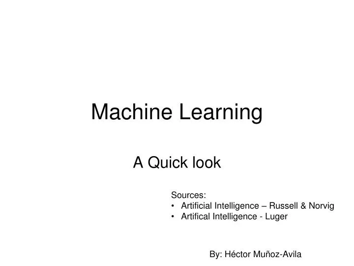 machine learning