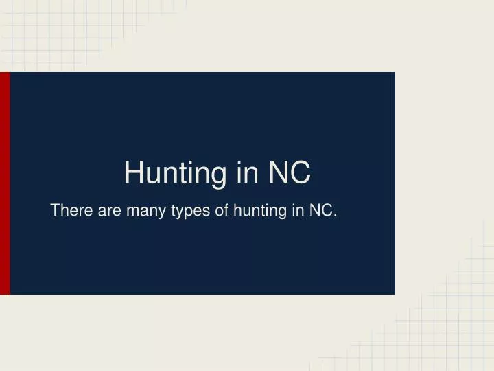 hunting in nc