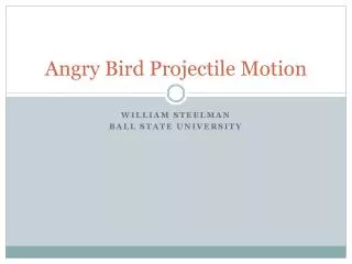 Angry Bird Projectile Motion
