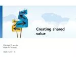 Creating shared value - slide 1