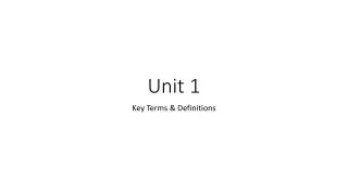 Unit 1