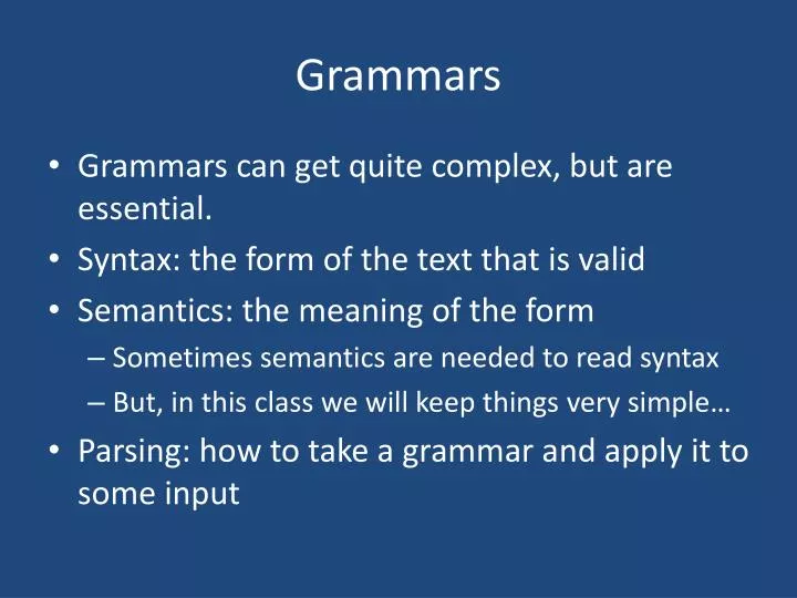 grammars