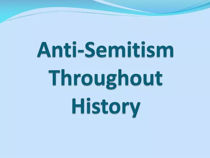 anti semitism throughout history