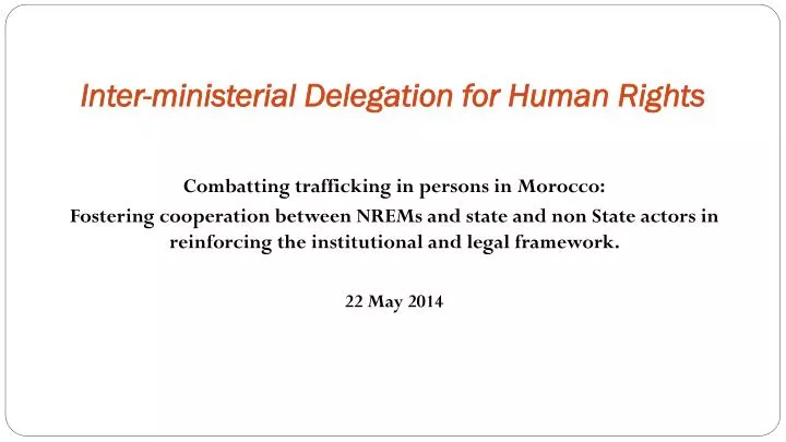 inter ministerial delegation for human rights