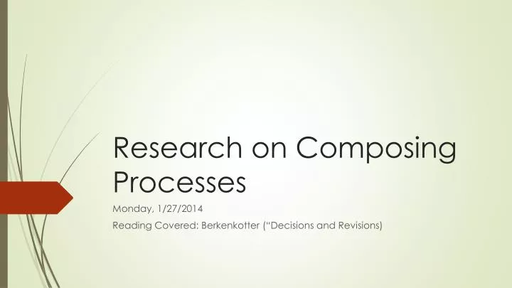 research on composing processes
