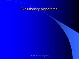 Evolutionary Algorithms