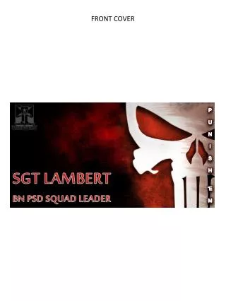 SGT LAMBERT BN PSD SQUAD LEADER