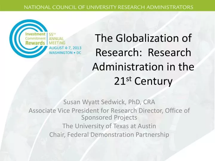 the globalization of research research administration in the 21 st century