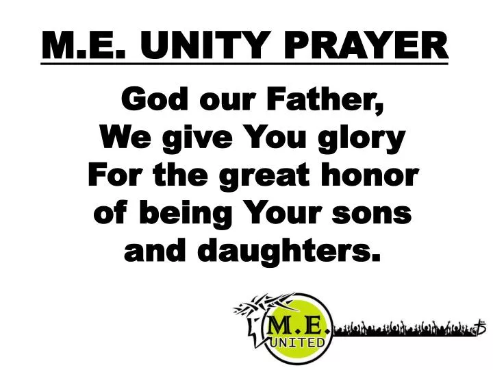 m e unity prayer