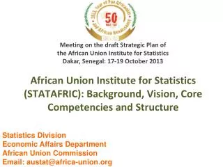 Meeting on the draft Strategic Plan of the African Union Institute for Statistics